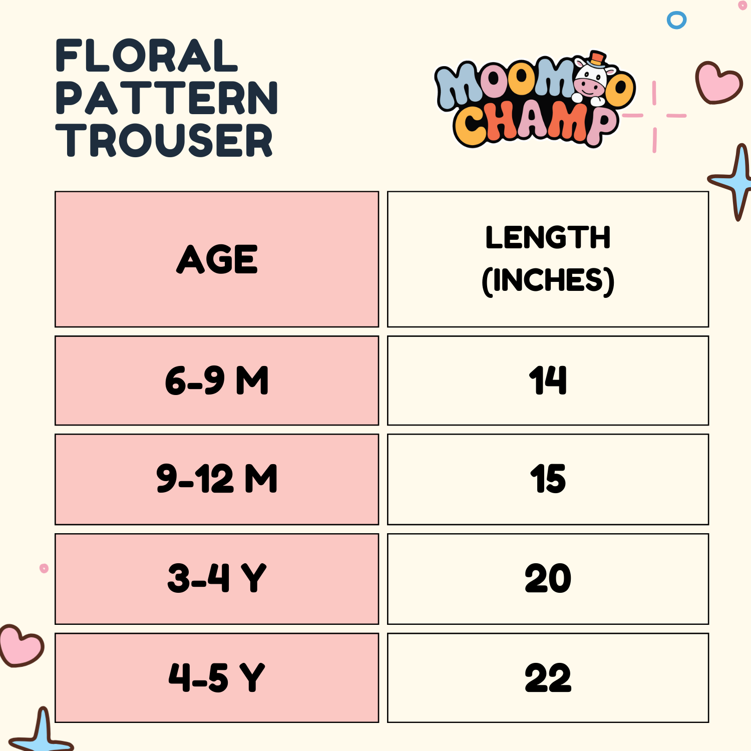 Girls Camel Color Floral Printed Trouser