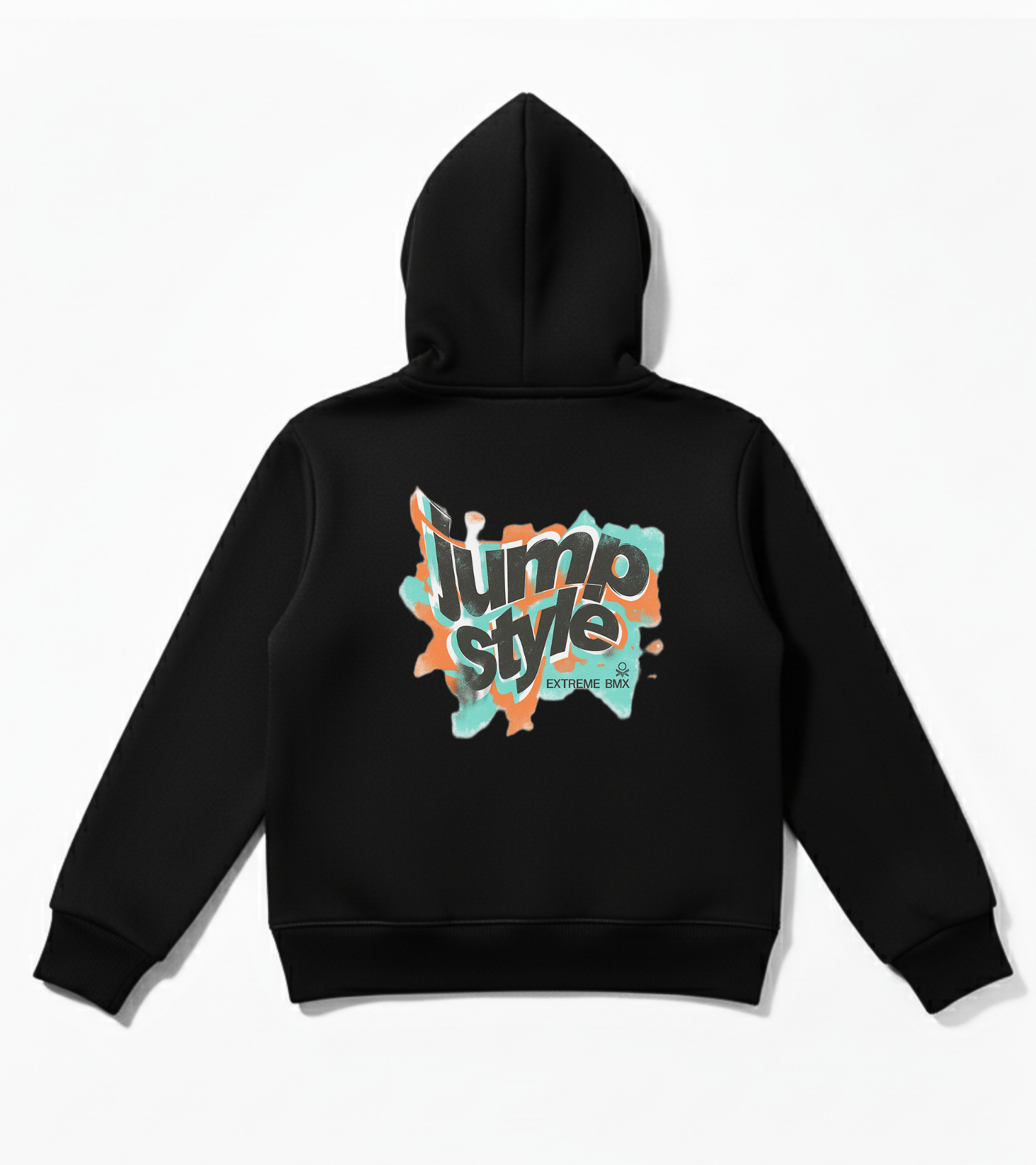 Kinds Black Jump Style Text Printed Hoodie - Unisex