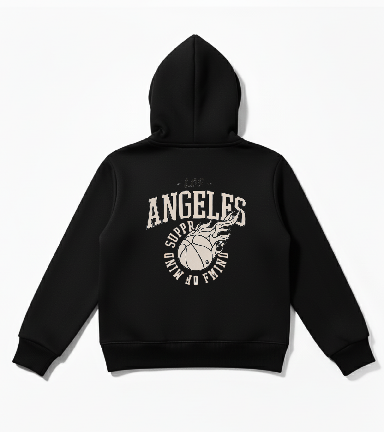 Kids Black Angeles Logo Hoodie - Unisex