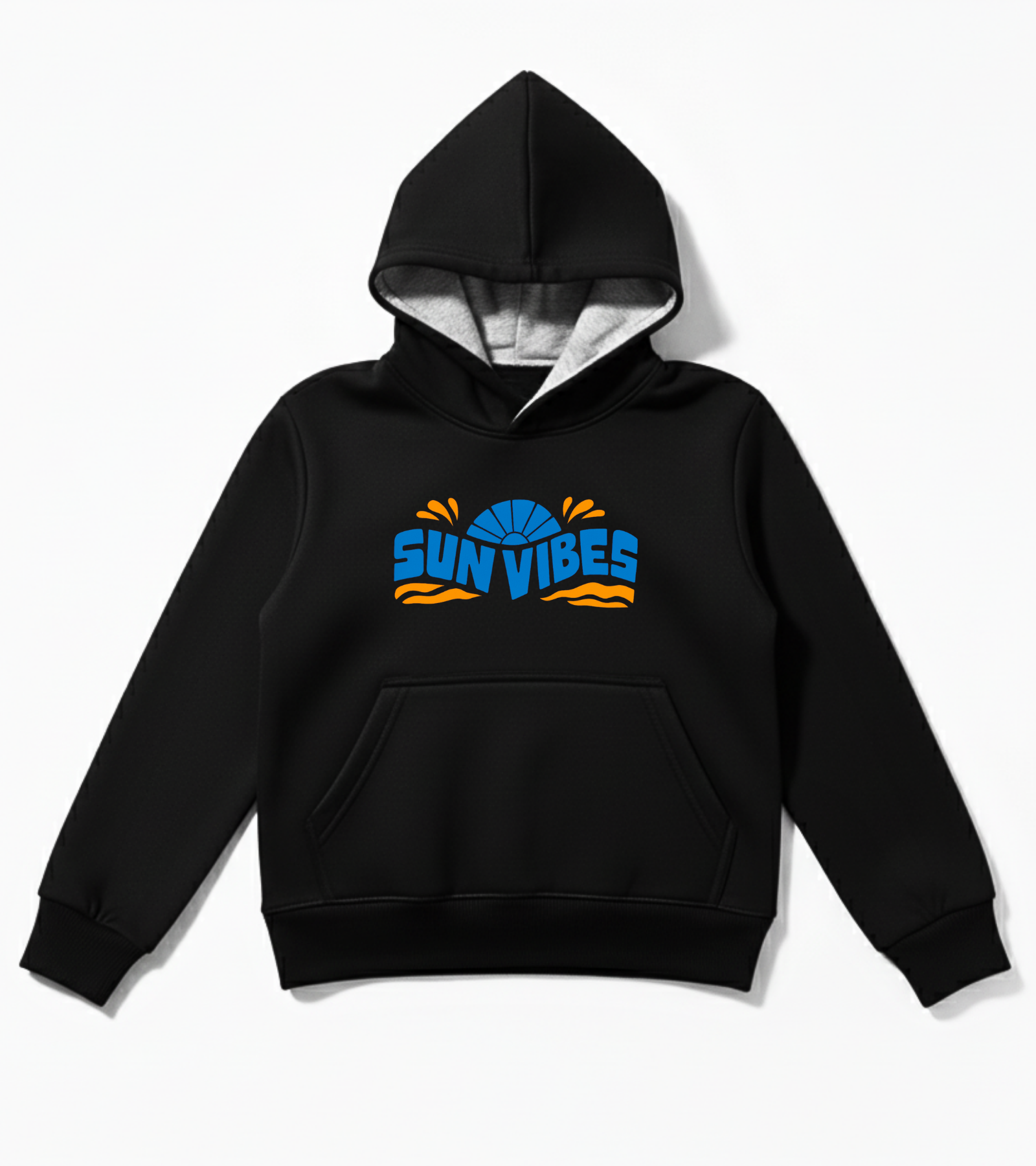 Black SunVibes Logo Hoodie for Kids - Unisex