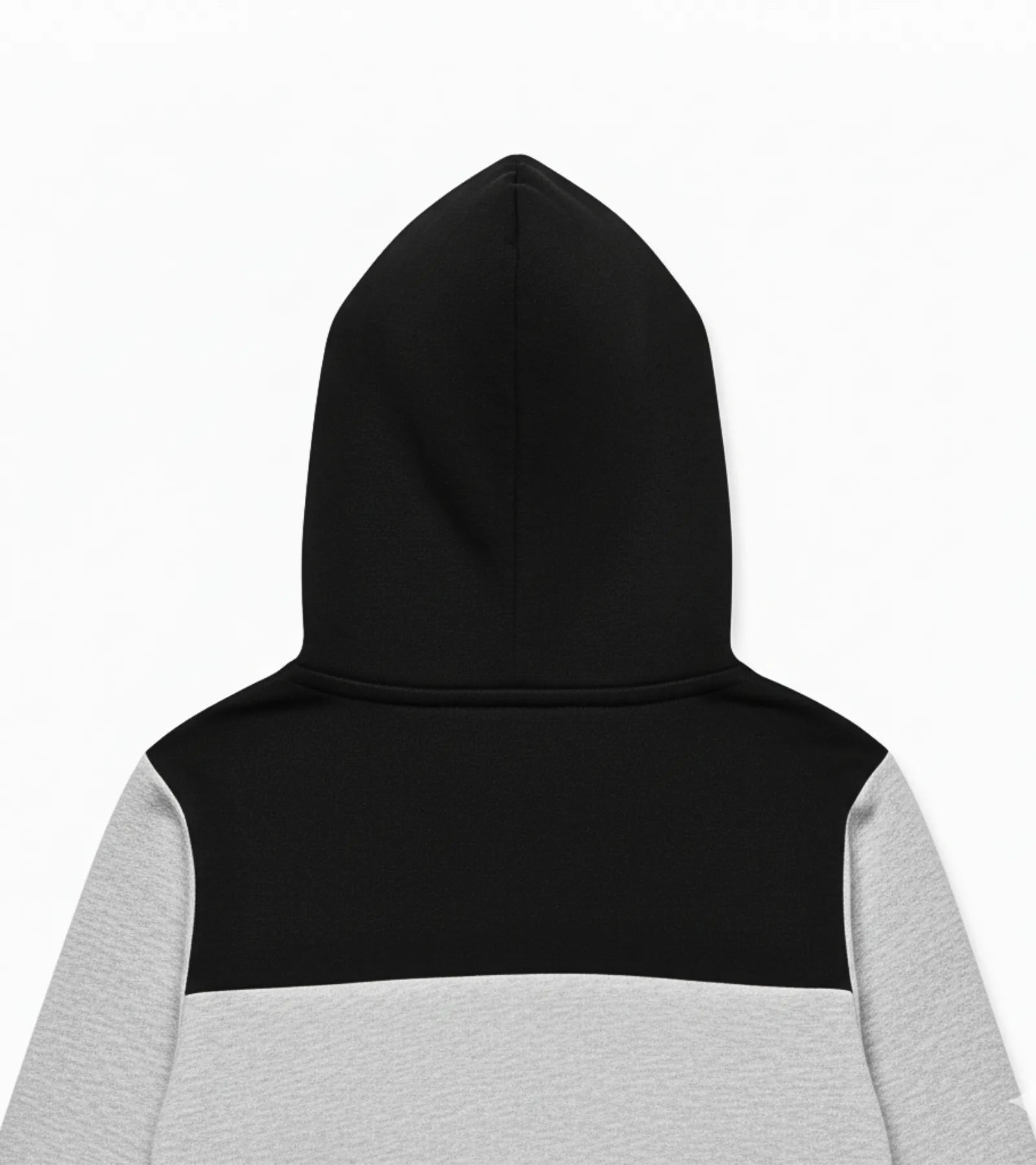 Color Block Kids Fleece Hoodie – Black, Maroon, & Grey