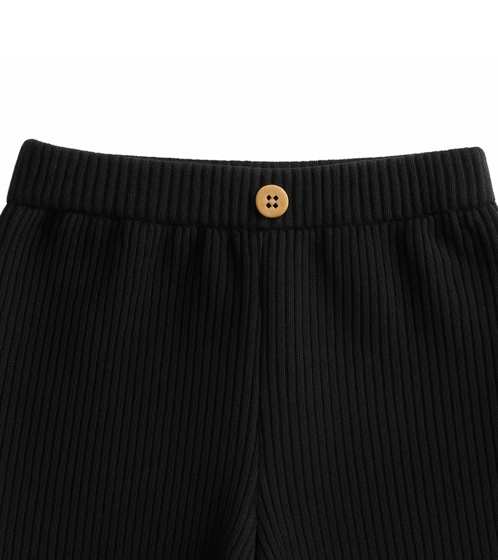 Kids Green Super Happy Sweatshirt Set | Black Trouser