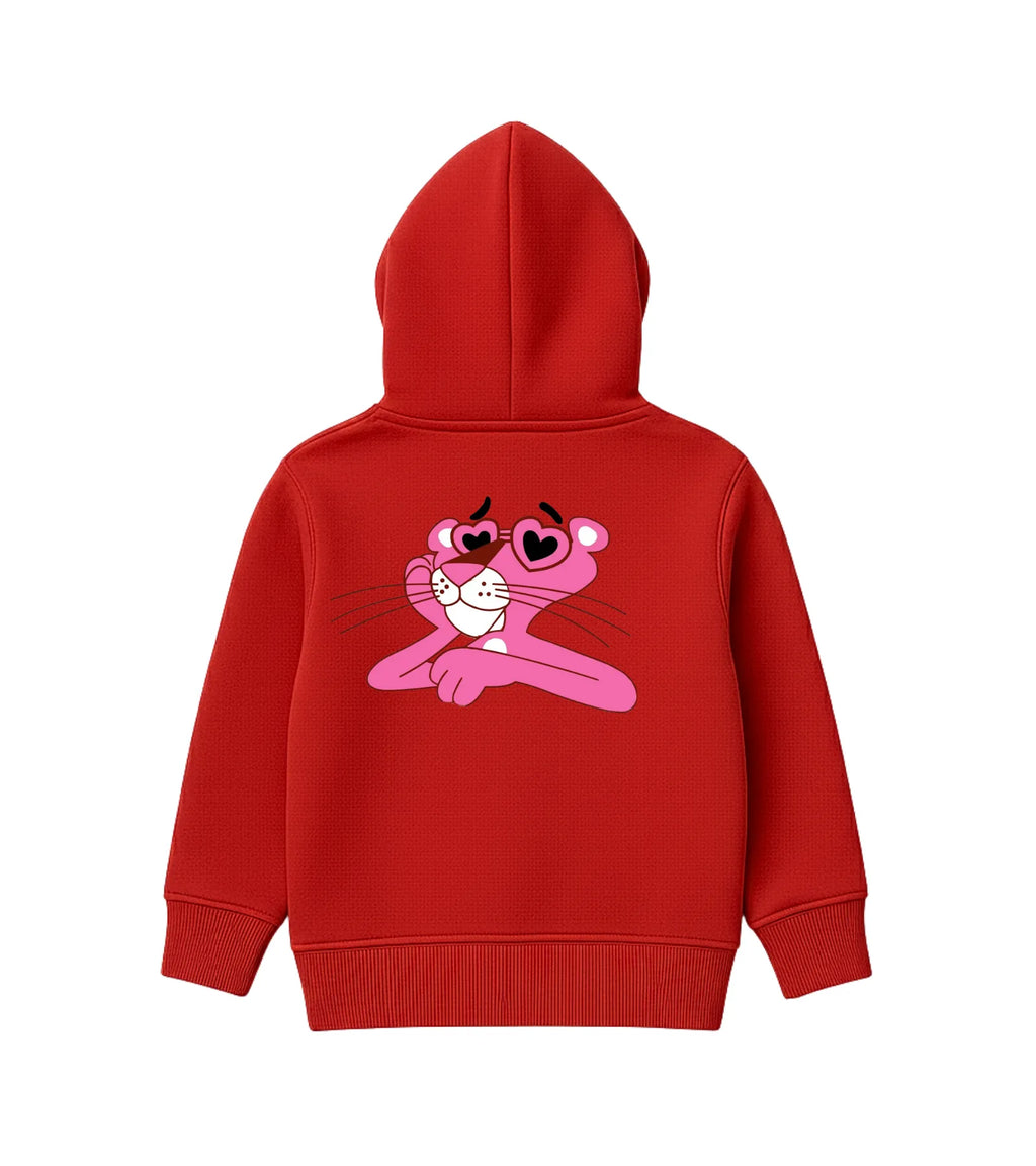 Red The Pink Panther Hoodie for Kids - Unisex