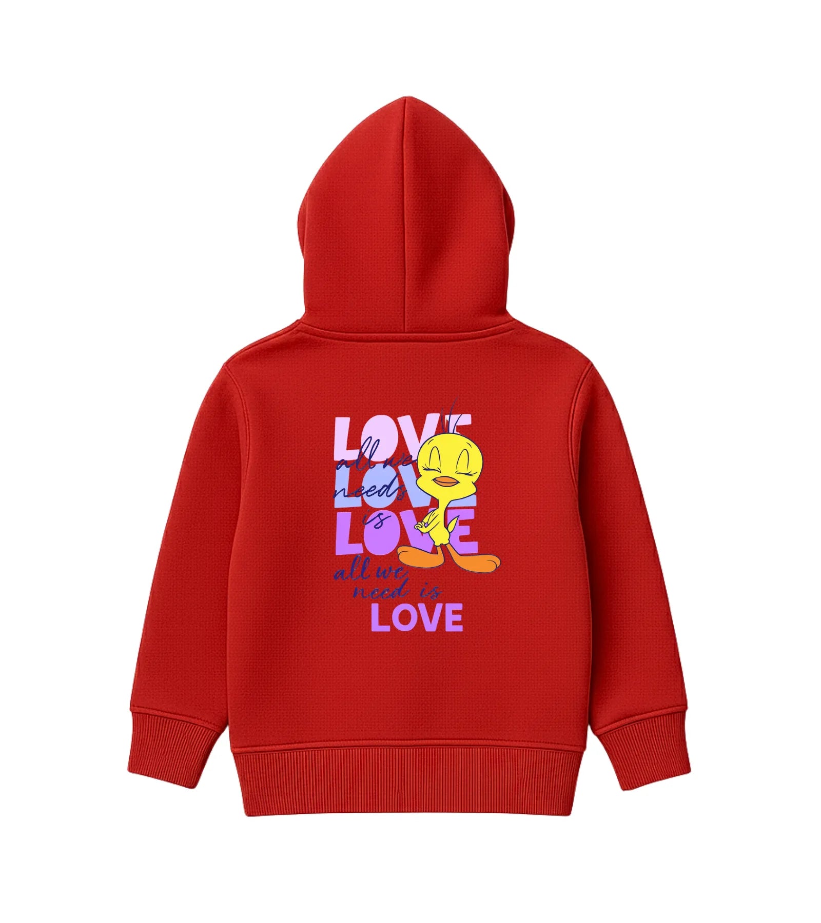 Red Tweety Love Hoodie for Kids - Unisex