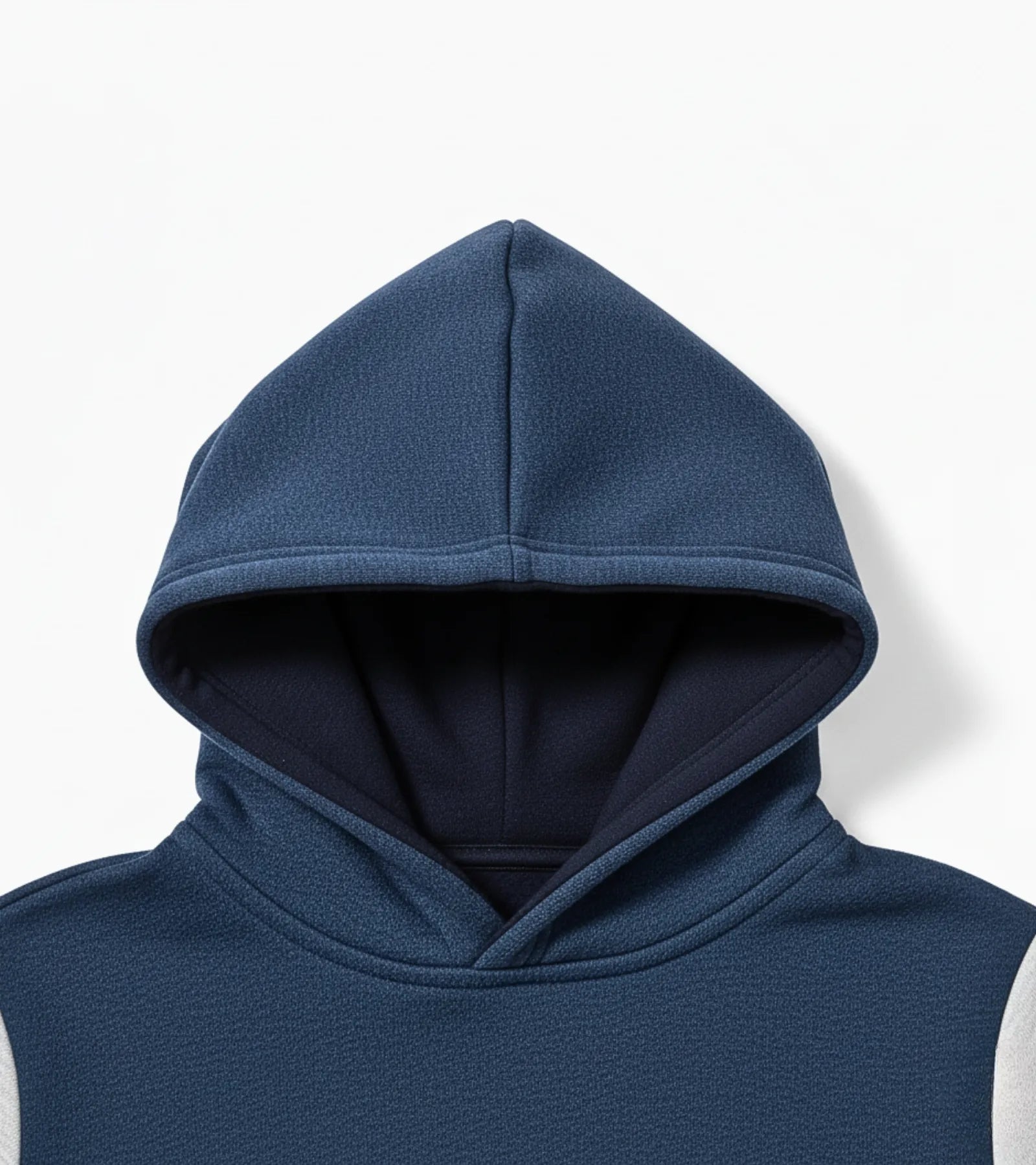 Color Block Kids Fleece Hoodie – Blue, Black & Grey