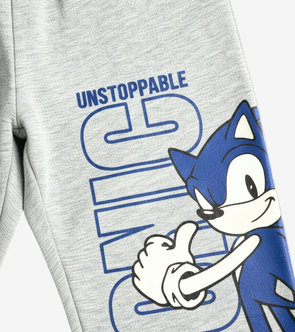 Kids Sonic the Hedgehog Unstoppable Gray Sweatpants
