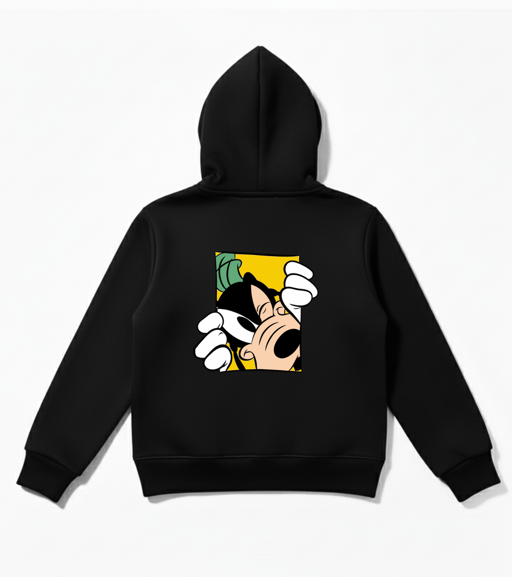 Kids Black Goofy Peekaboo Logo Hoodie - Unisex