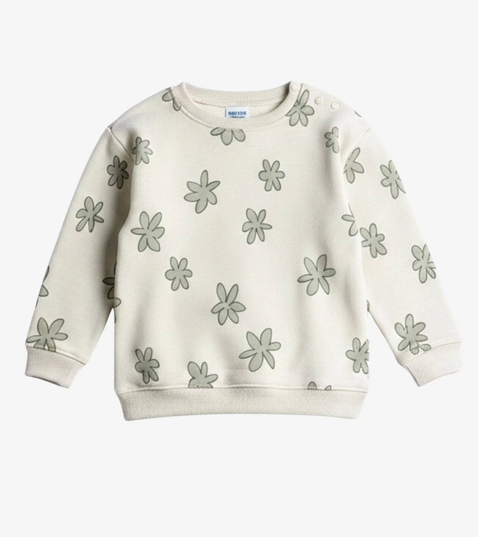 Kids' Cream Floral Print Sweatshirt