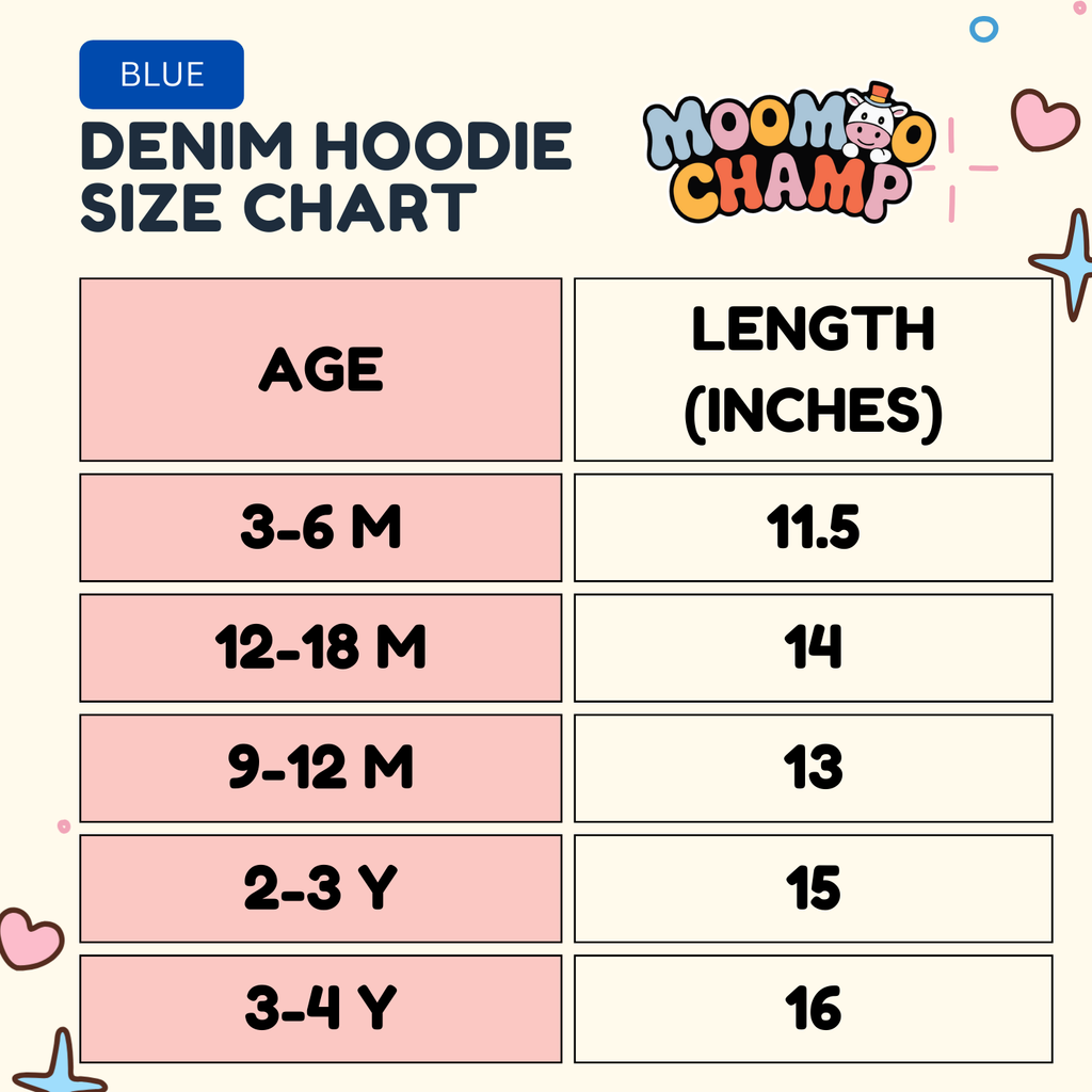 Kids Denim Blue Hoodie