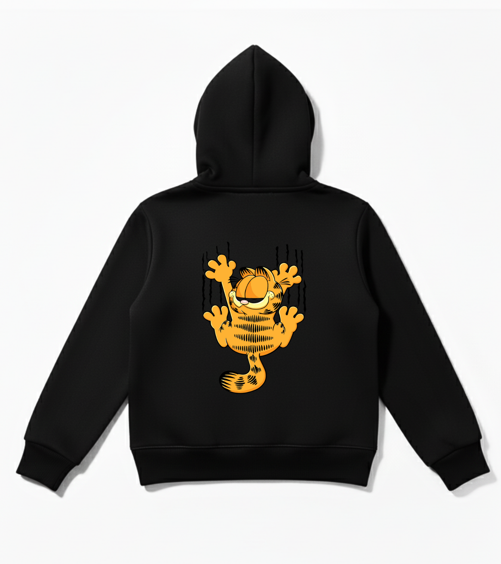 Kids Black Garfield Hoodie - Unisex