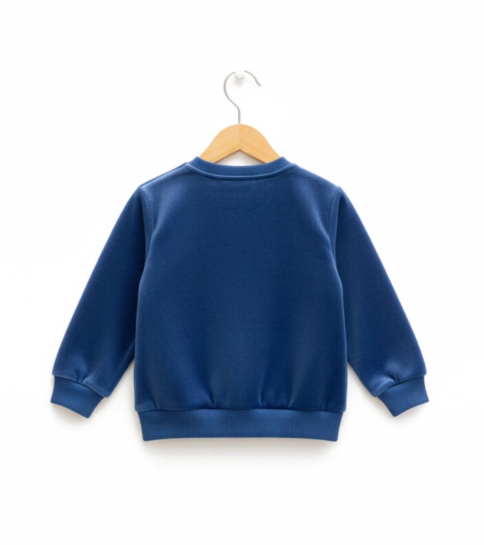 Boy Blue Velvet Sweatshirt - I love Cars
