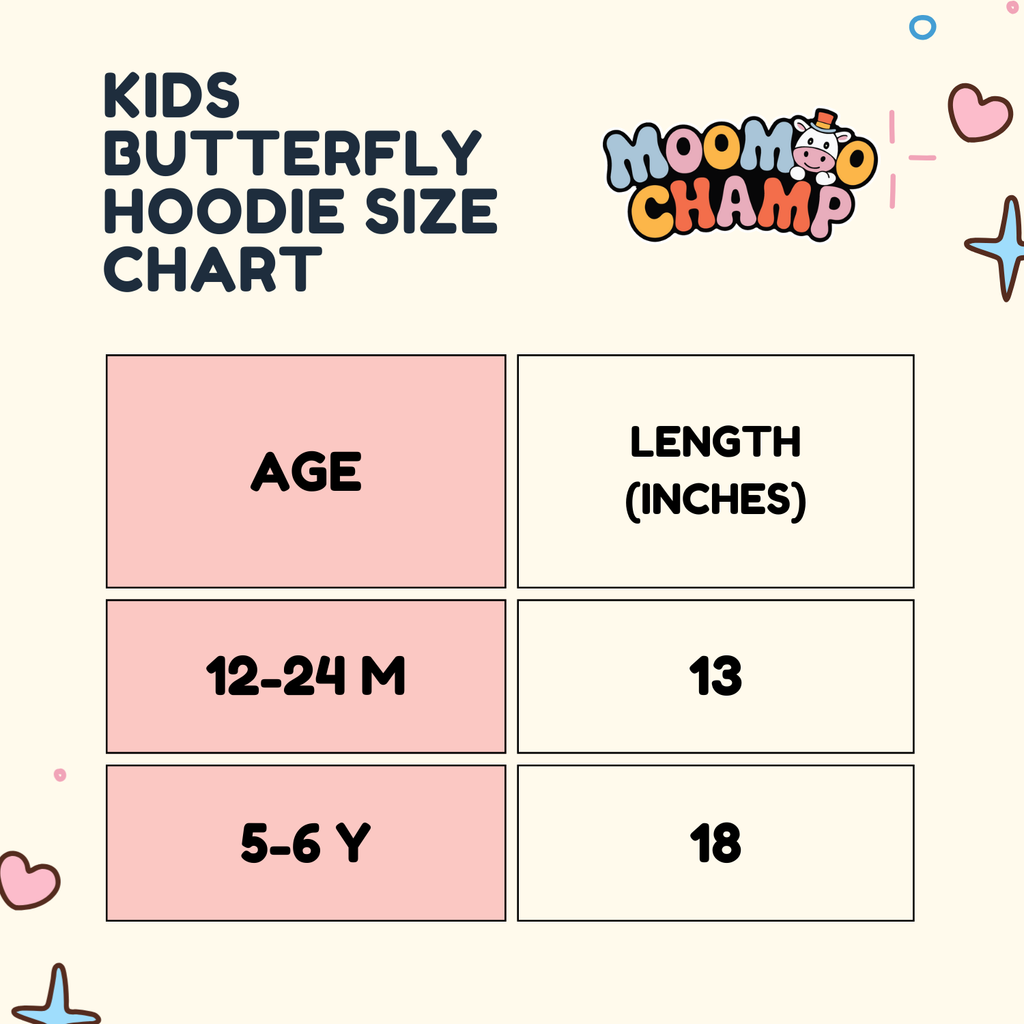 Girls Red Butterfly Print Hoodie