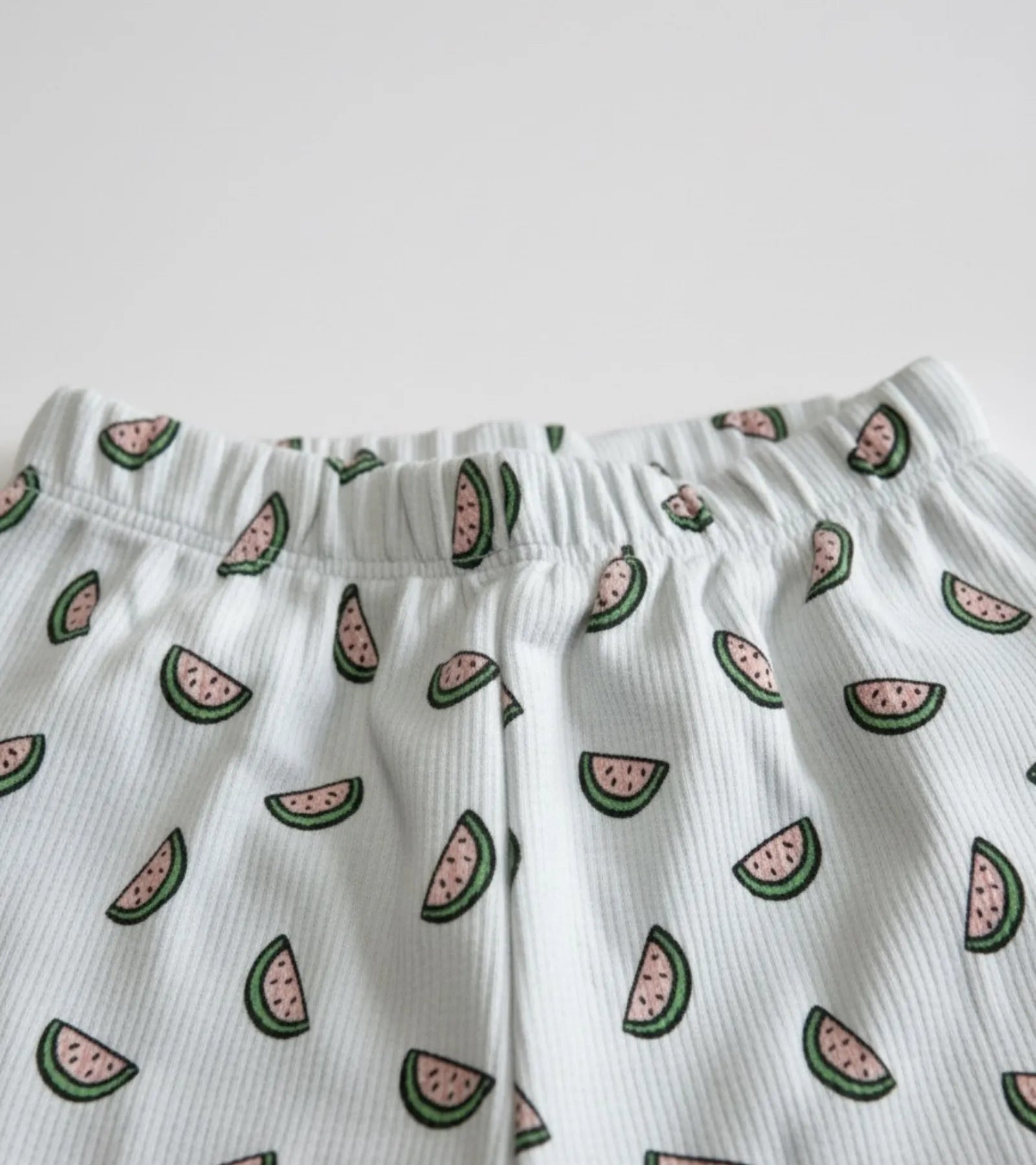 Girls White Water Melon Printed Trouser