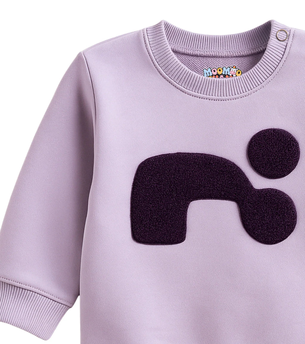 Kids Purple Fleece Sweatshirt – Unisex