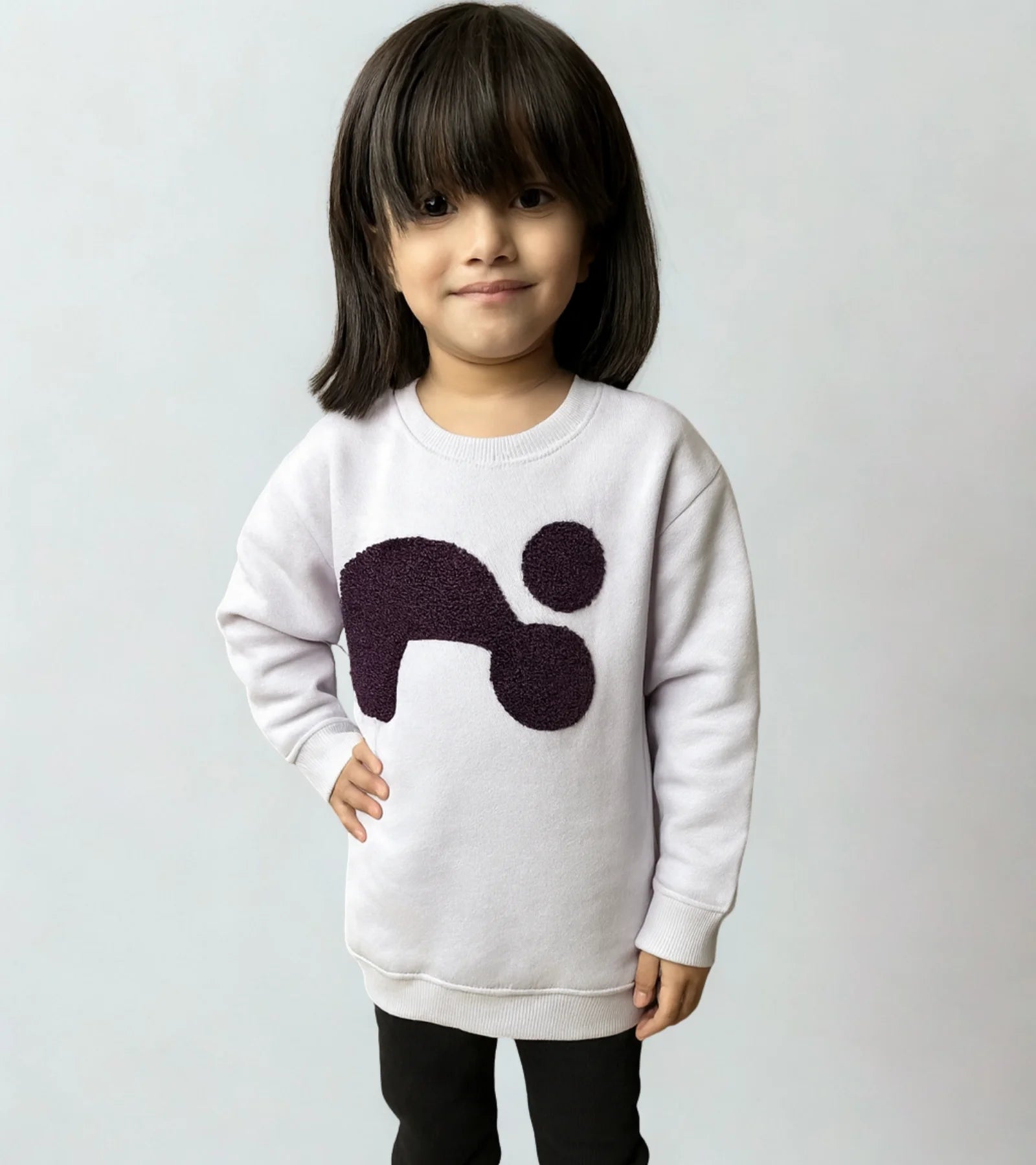 Kids Purple Fleece Sweatshirt – Unisex