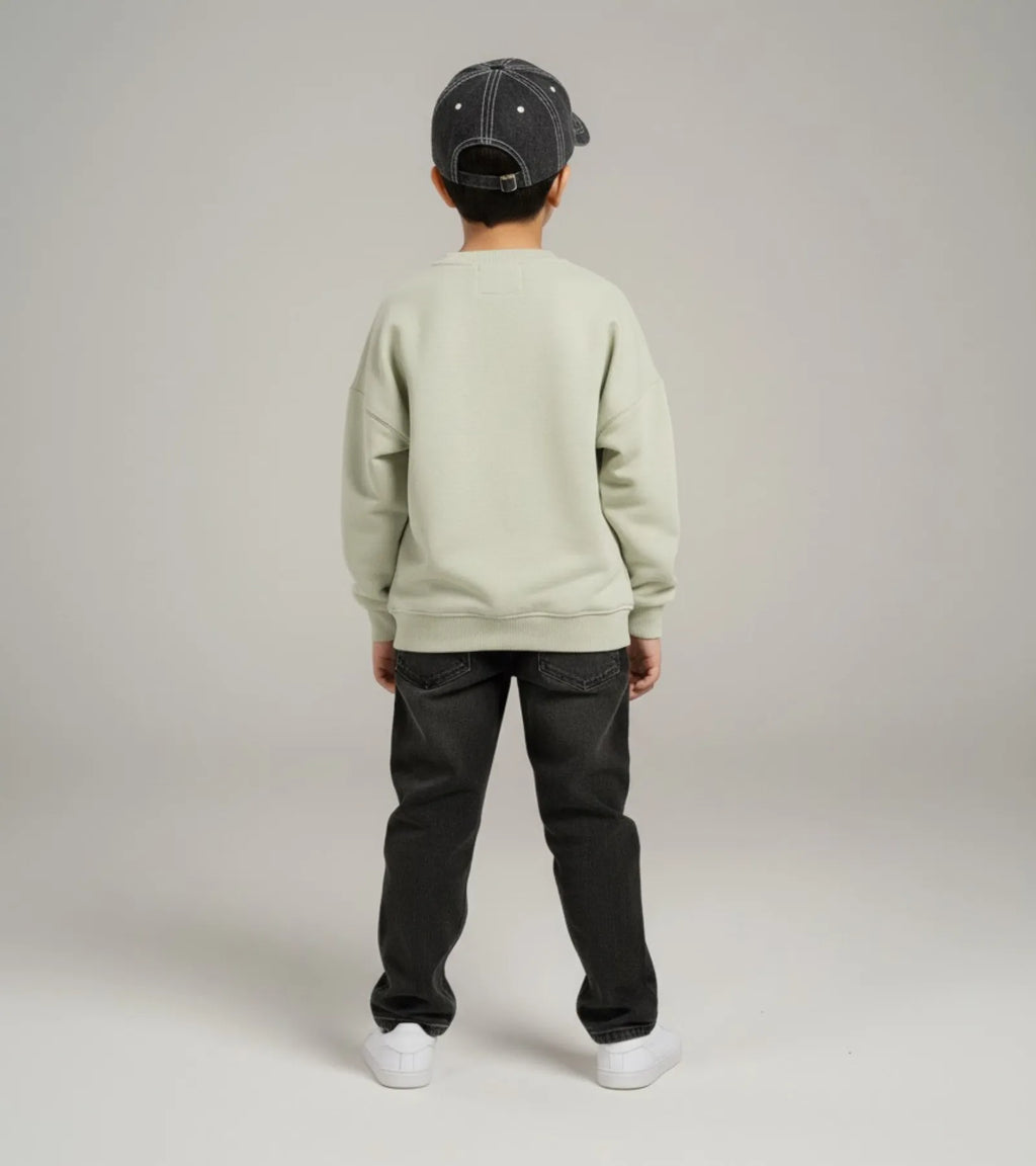 Boys Cream Animal Printed Sweatshirt