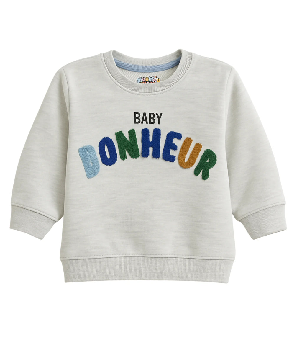 Kids Gray Baby Donhuer Fleece Sweatshirt – Unisex