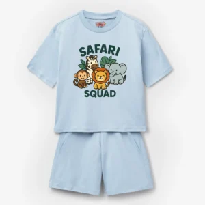 Safari Squad Kids Short Suit Clothing Jungle Animal Print