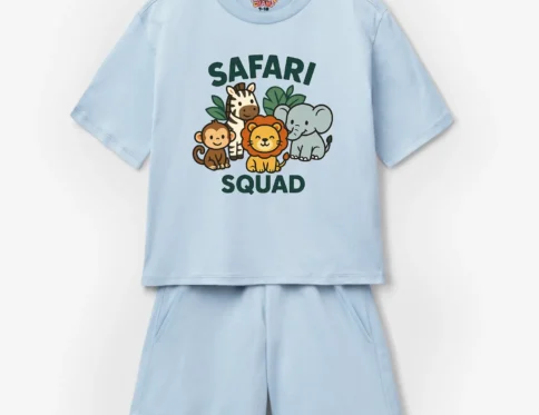 Safari Squad Kids Short Suit Clothing Jungle Animal Print