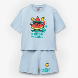 Fresh & Cool Kids Short Watermelon Suit – Summer Fruit Design | MooMooChamp