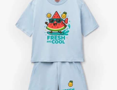 Fresh & Cool Kids Short Watermelon Suit – Summer Fruit Design | MooMooChamp
