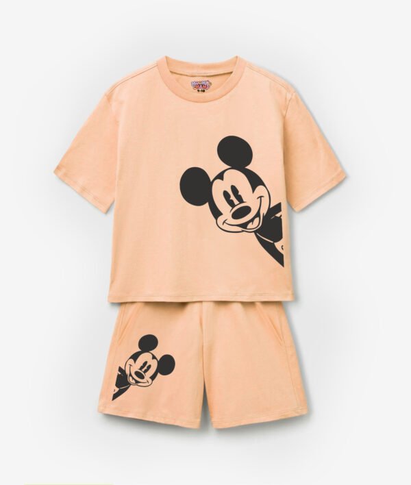 peach micky mouse shirt