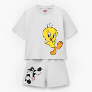 Tweety Bird Sylvester Looney Tunes Kids T-Shirt Shorts Set
