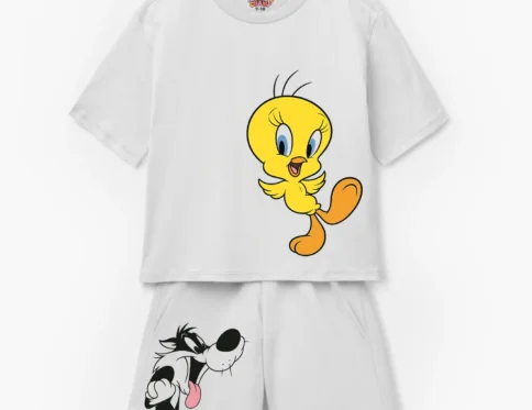 Tweety Bird Sylvester Looney Tunes Kids T-Shirt Shorts Set