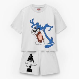 Looney Tunes Blue Tazz & Daffy Duck Kids T-Shirt & Shorts Set