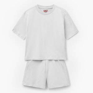 White Kids T-Shirt & Shorts Set