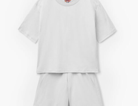White Kids T-Shirt & Shorts Set