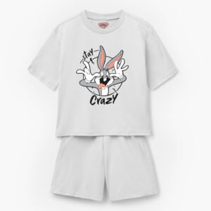 Bugs Bunny "Stay Crazy" Looney Tunes Kids T-Shirt & Shorts Set