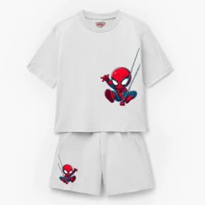 Chibi Spider-Man "Little Web-Slinger" Kids T-Shirt & Shorts Set