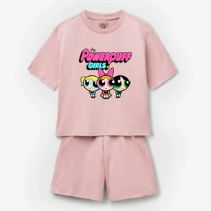 The Powerpuff Girls "Power in Pink" Kids T-Shirt & Shorts Set