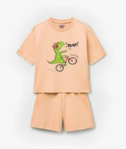 Cool Rex on a Bike” Kids T-Shirt & Shorts Set