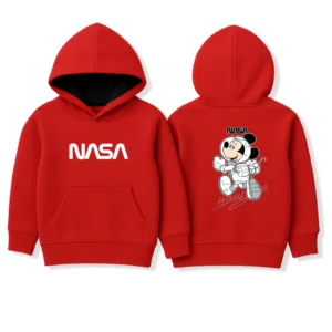 Red NASA Mickey Mouse Hoodie for Kids
