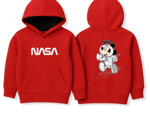 Red NASA Mickey Mouse Hoodie for Kids