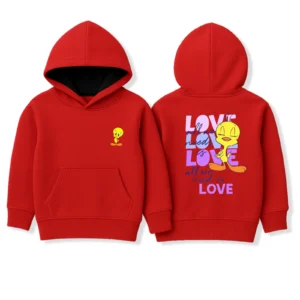 Red Tweety Love Hoodie for Kids